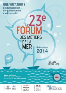 Affiche Forum des Métiers de la Mer 2014 © Institut Océanographique 