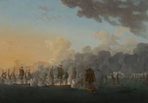 Combat naval de l'Hermione en 1781 © Auguste-Louis de Rossel de Cercy — Musée national de la marine